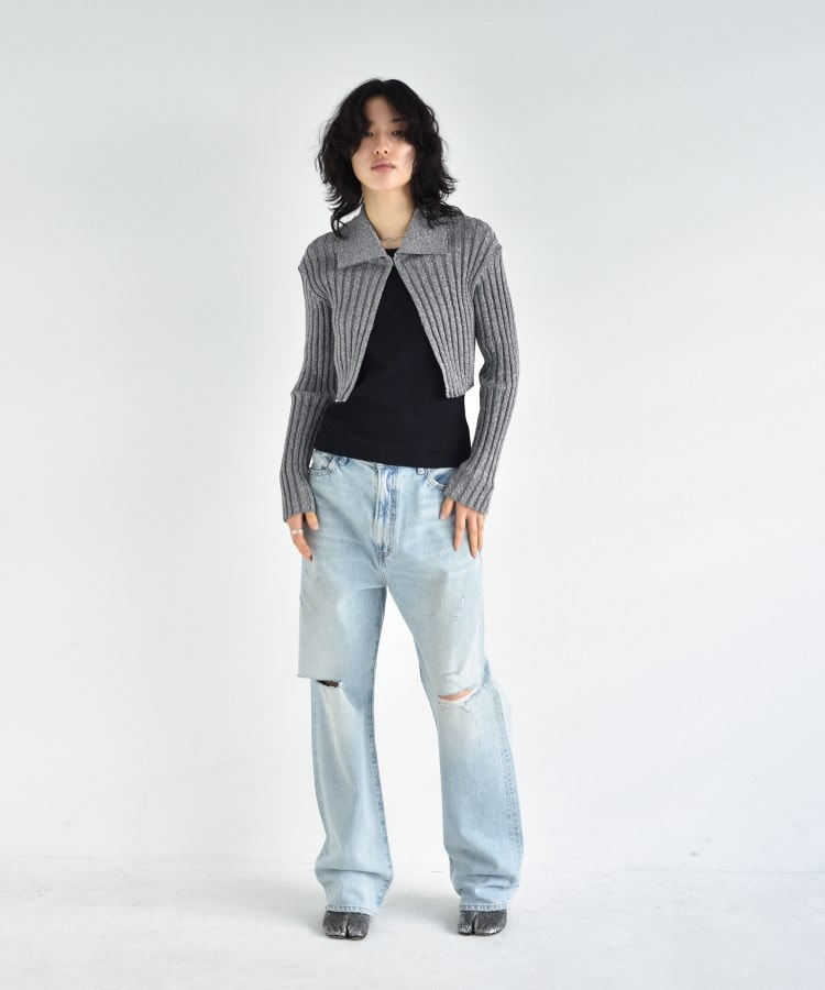 コードエー(CODE A)のlame knit cardigan9