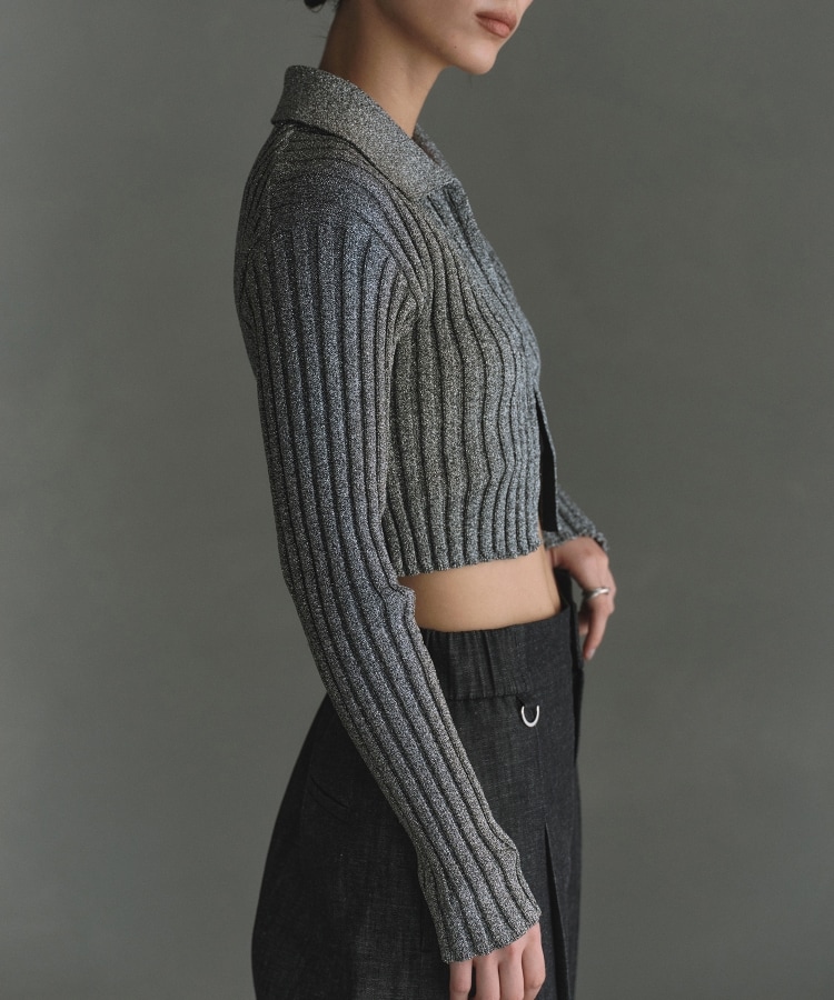 コードエー(CODE A)のlame knit cardigan6