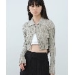コードエー(CODE A)のlame knit cardigan シルバー(006)
