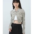 コードエー(CODE A)のCODE A｜lame knit cardigan シルバー(006)