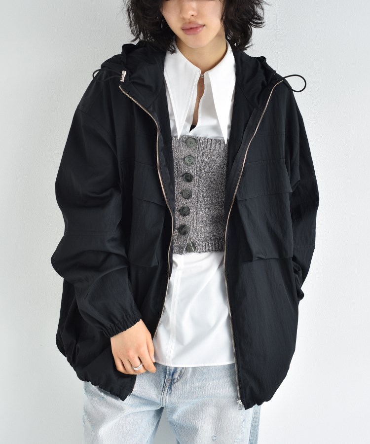 コードエー(CODE A)のCODE A｜hoodie blouson ブラック(019)