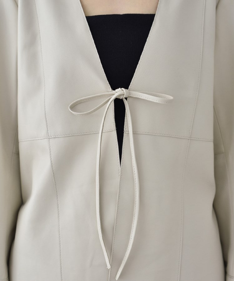 コードエー(CODE A)のCODE A｜front ribbon leather jacket23