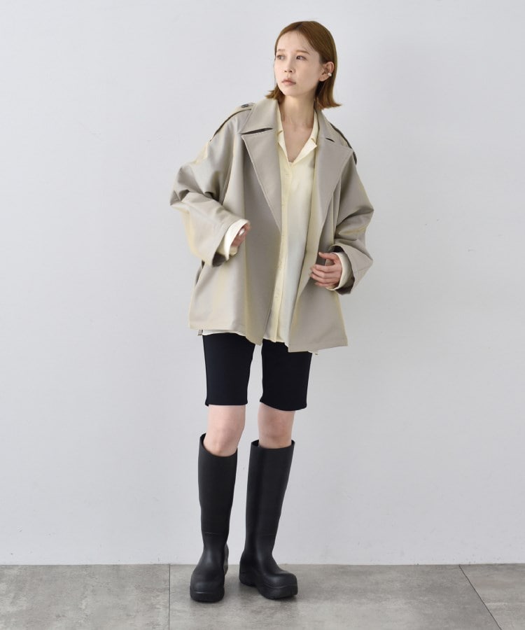 コードエー(CODE A)のCODE A|oversized short trench coat4