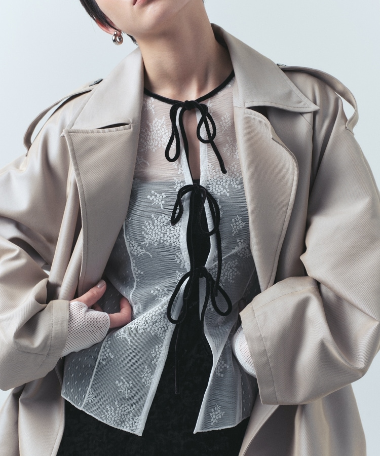 oversized short trench coat(トレンチコート) | CODE A oversized short trench coat(トレンチコート) | CODE A