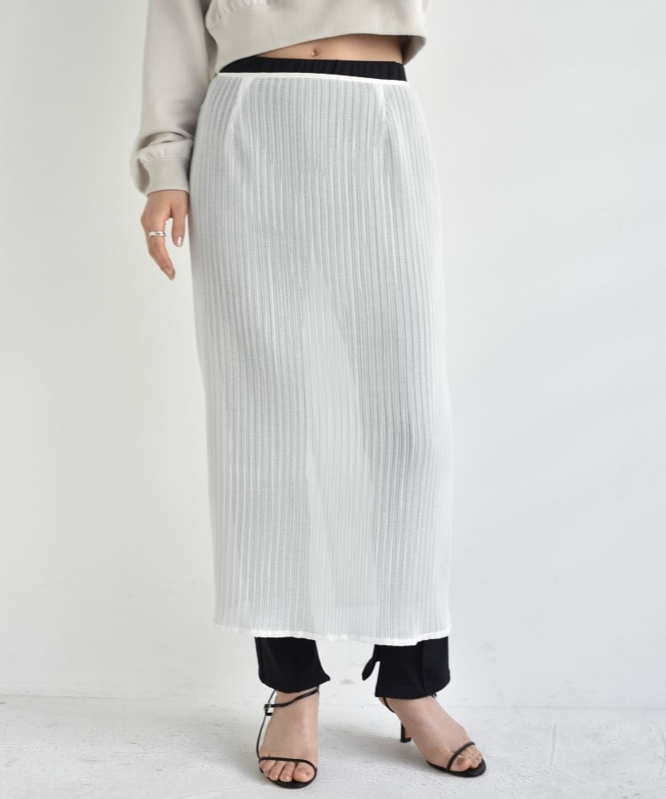 コードエー(CODE A)のCODE A｜sheer pleats skirt1