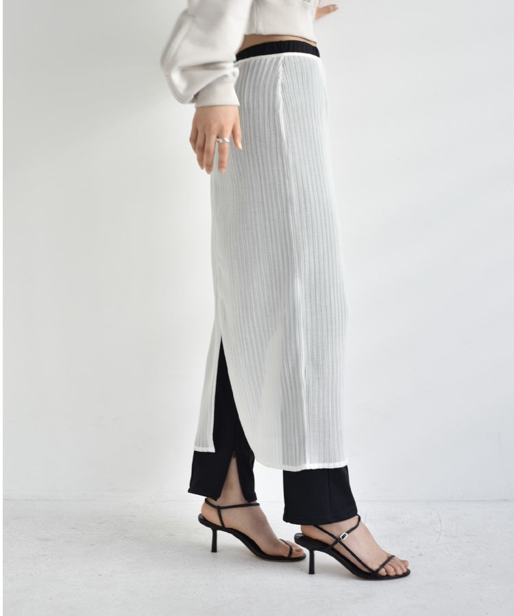 sheer pleats skirt(マキシ・ロングスカート) | CODE A sheer pleats skirt(マキシ・ロングスカート) | CODE A