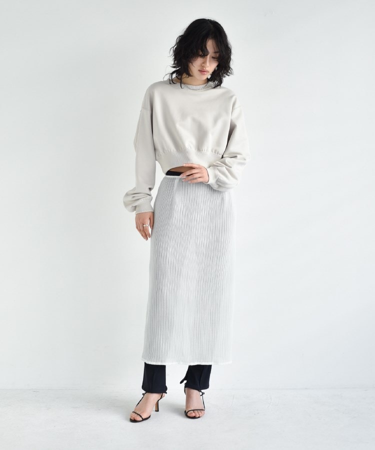 sheer pleats skirt（マキシ・ロングスカート） | CODE A