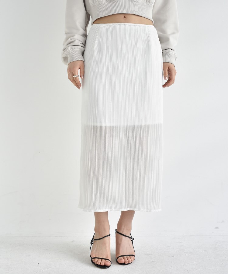 コードエー(CODE A)のsheer pleats skirt6