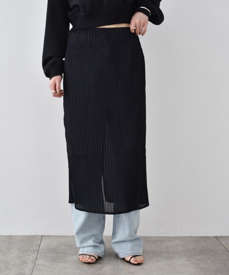 sheer pleats skirt(マキシ・ロングスカート) | CODE A sheer pleats skirt(マキシ・ロングスカート) | CODE A