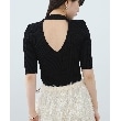 コードエー(CODE A)のback cutting knit pullover ブラック(019)