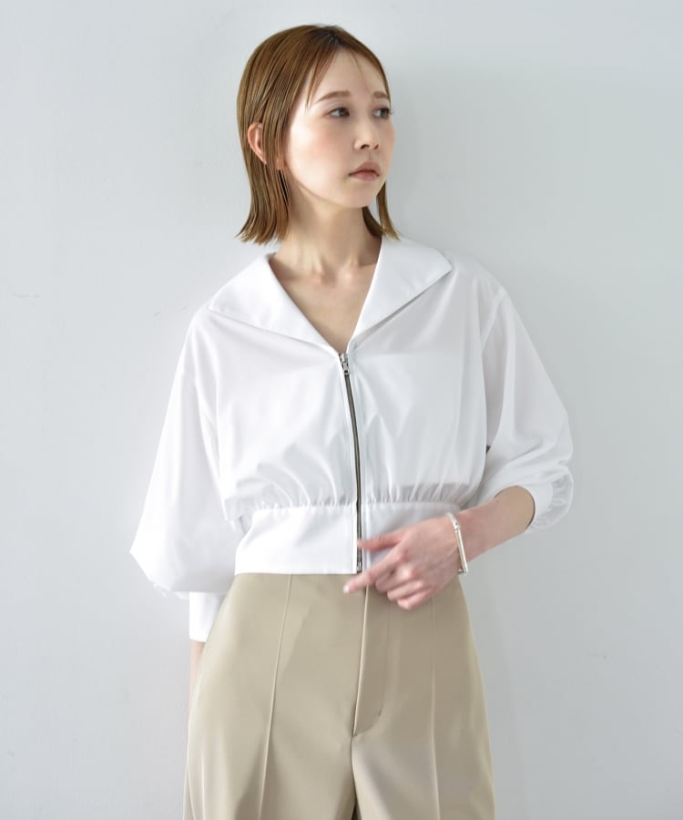 コードエー(CODE A)のCODE A｜front zip short blouse13