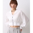 コードエー(CODE A)のCODE A｜front zip short blouse ホワイト(001)