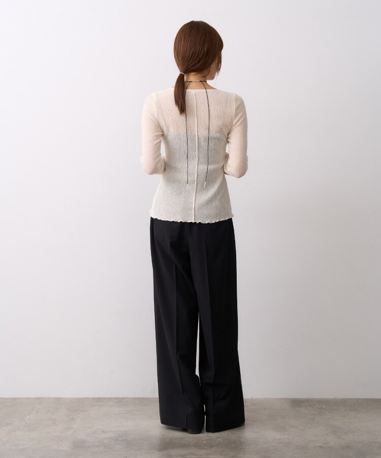 コードエー(CODE A)のCODE A｜fronthook sheer rib pullover6