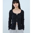 コードエー(CODE A)のfronthook sheer rib pullover ブラック(019)