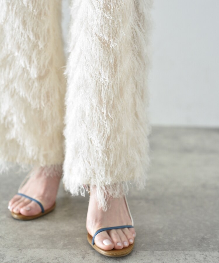 コードエー(CODE A)のfeather jacquard easy pants1