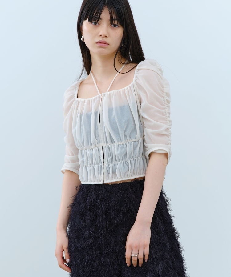 コードエー(CODE A)のCODE A｜sheer gather blouse2