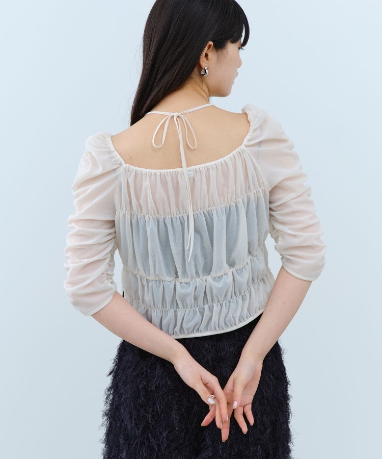コードエー(CODE A)のsheer gather blouse12