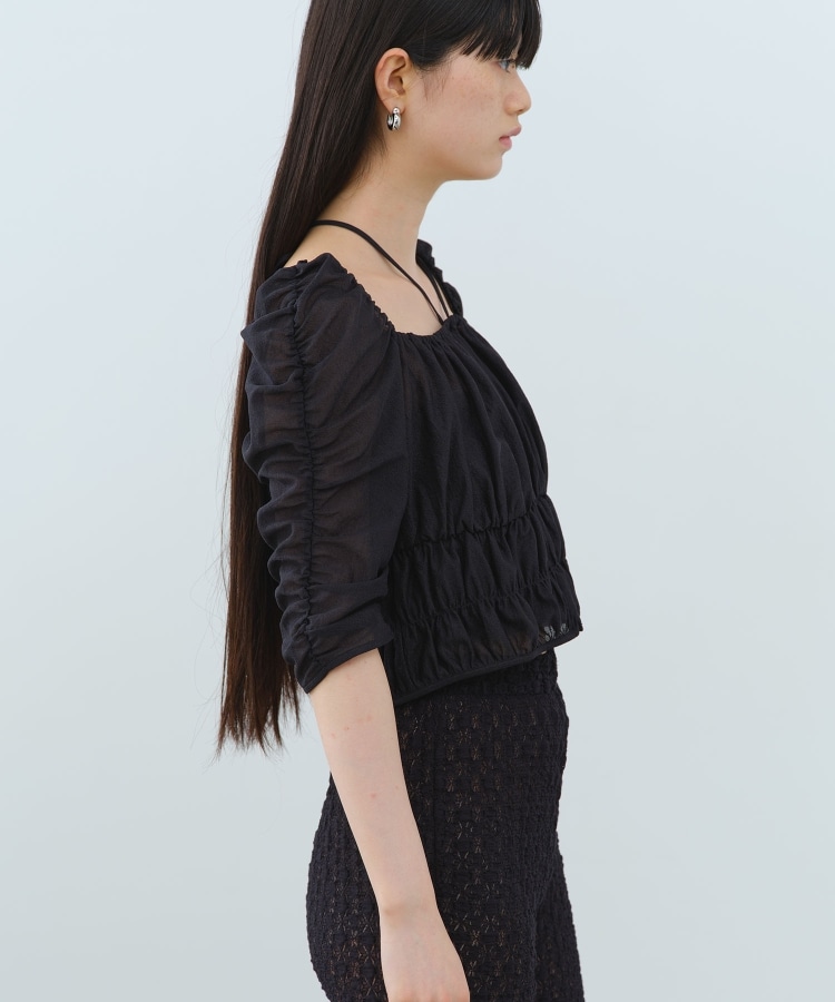 コードエー(CODE A)のCODE A｜sheer gather blouse6