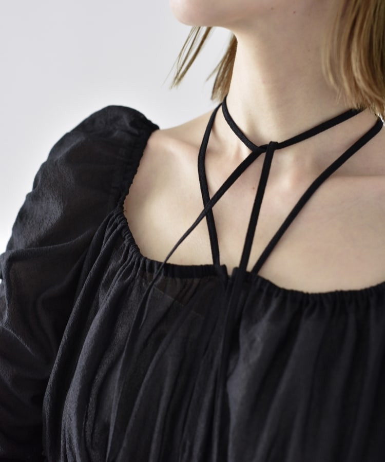 コードエー(CODE A)のsheer gather blouse4