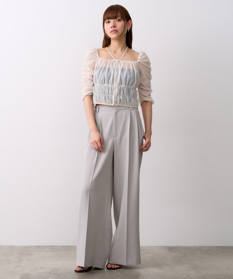 コードエー(CODE A)のsheer gather blouse16