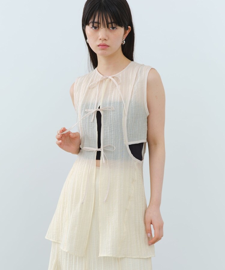 コードエー(CODE A)のCODE A｜sheer ribbon design blouse2