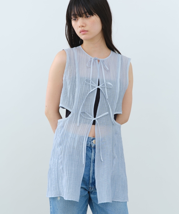 コードエー(CODE A)のCODE A｜sheer ribbon design blouse14