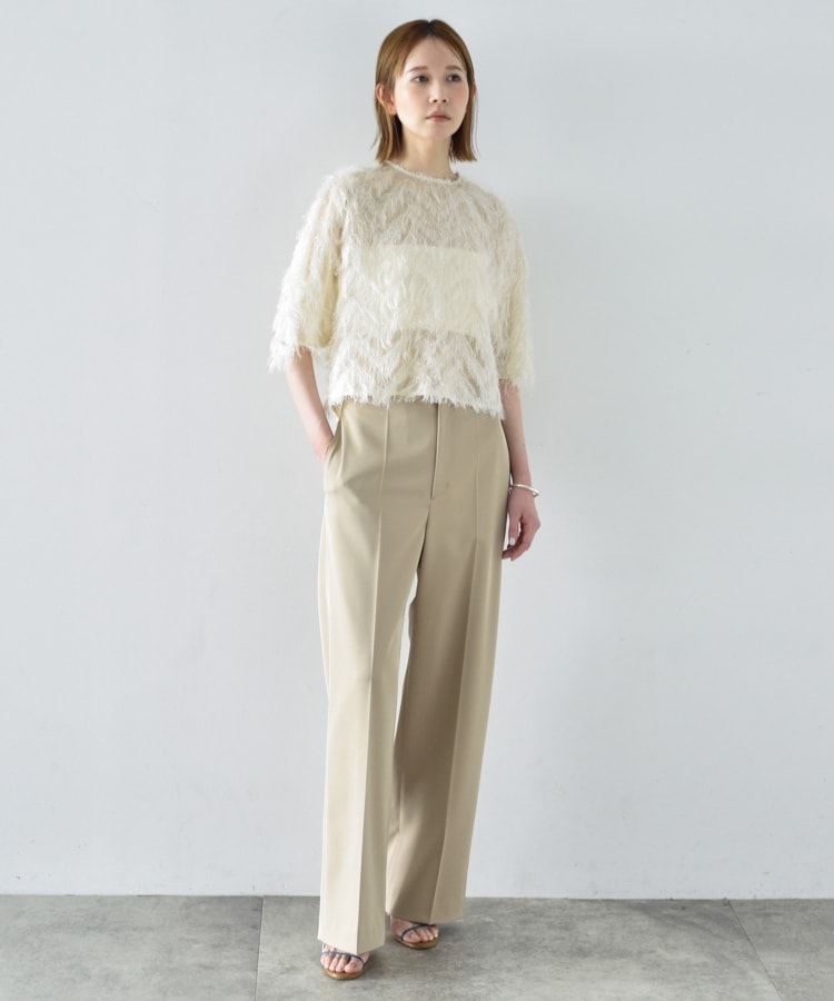 feather jacquard back open blouse(シャツ・ブラウス) | CODE feather jacquard back open blouse(シャツ・ブラウス) | CODE