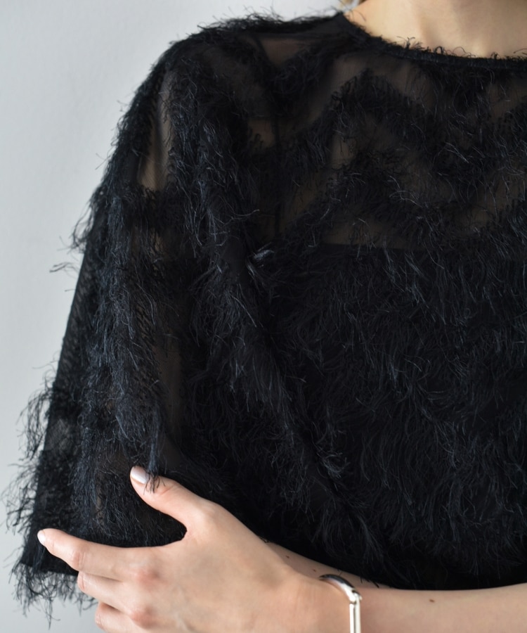 feather jacquard back open blouse(シャツ・ブラウス) | CODE feather jacquard back open blouse(シャツ・ブラウス) | CODE