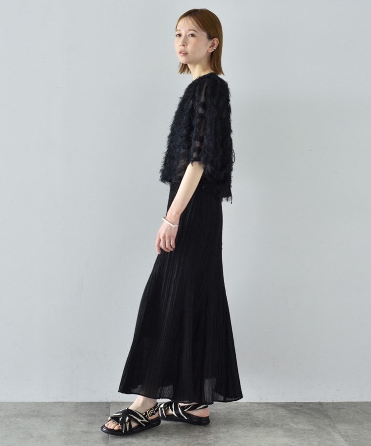 コードエー(CODE A)のCODE A｜feather jacquard back open blouse25