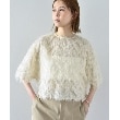 コードエー(CODE A)のCODE A｜feather jacquard back open blouse1