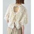 コードエー(CODE A)のCODE A｜feather jacquard back open blouse2