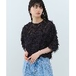 コードエー(CODE A)のfeather jacquard back open blouse2