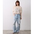 コードエー(CODE A)のCODE A｜feather jacquard back open blouse18