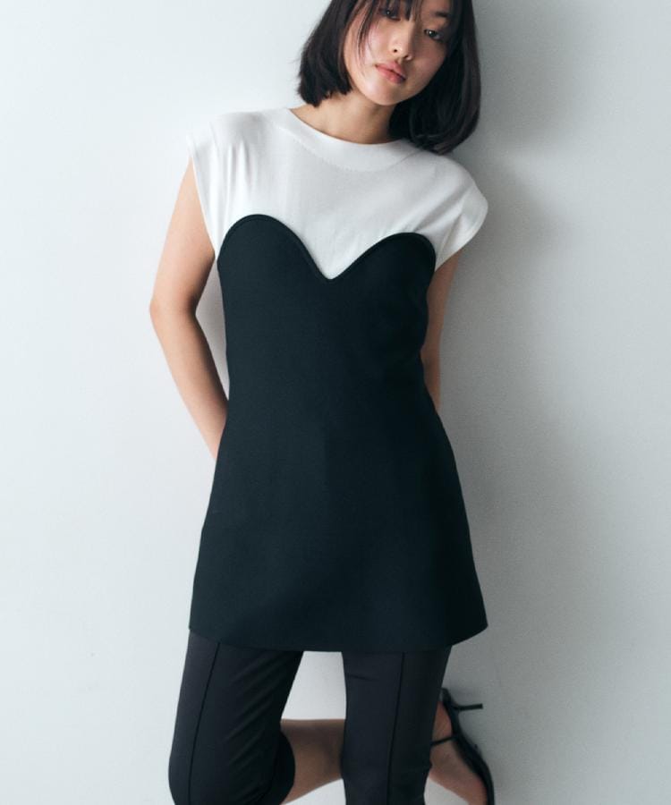 コードエー(CODE A)のdesign knit tunic7