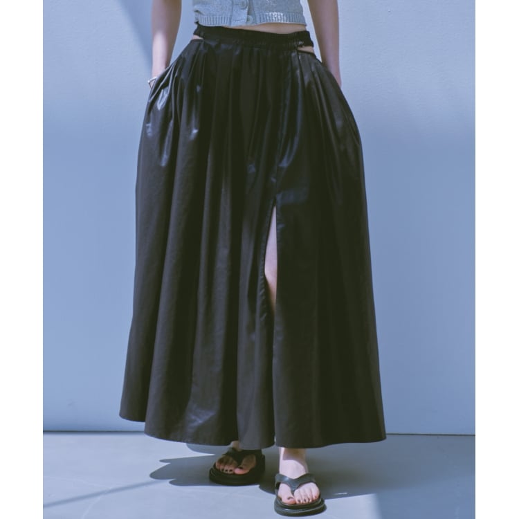 コードエー(CODE A)のCODE A｜sideslit volume skirt マキシ・ロングスカート