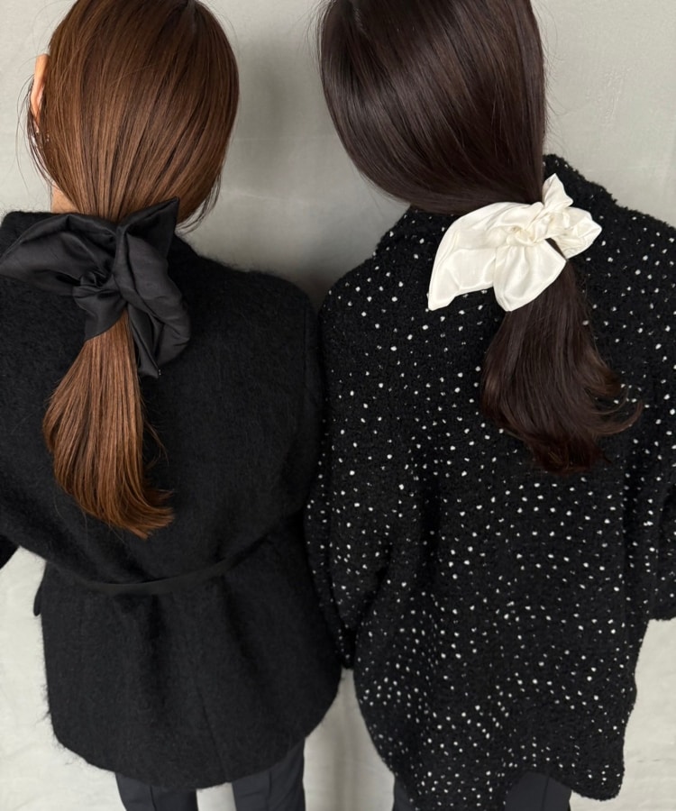 heyep|Silk Square Medium Scrunchie(ヘッドアクセサリー heyep|Silk Square Medium Scrunchie(ヘッドアクセサリー