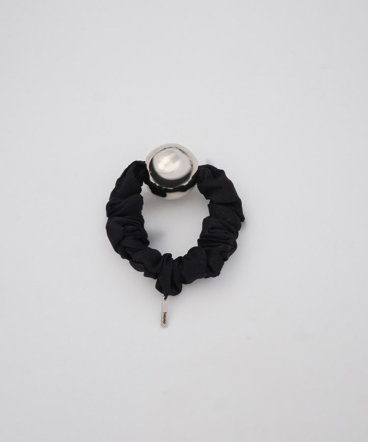 コードエー(CODE A)のheyep｜Medium Metal Ball Silk Scrunchie ブラック(019)