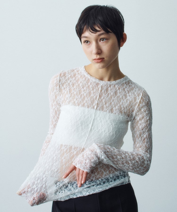 コードエー(CODE A)のstretch lace tops1