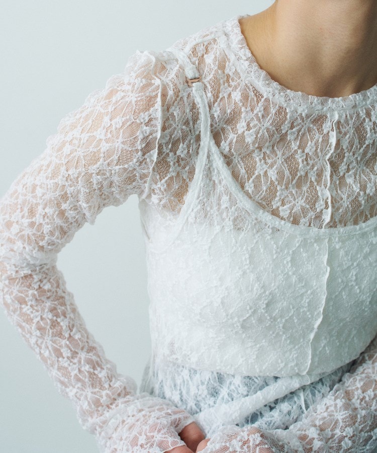 コードエー(CODE A)のstretch lace cami dress8