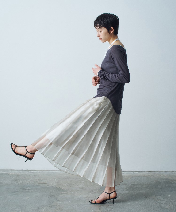 コードエー(CODE A)のshiny sheer pleated skirt11