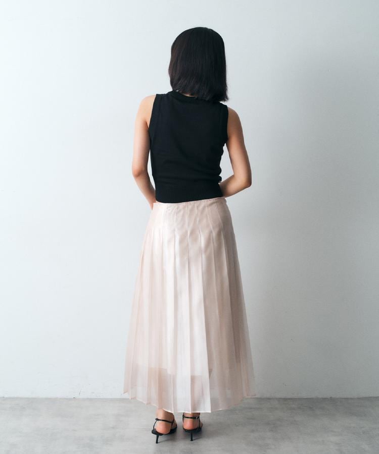 コードエー(CODE A)のshiny sheer pleated skirt3