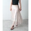 コードエー(CODE A)のshiny sheer pleated skirt ライトピンク(070)