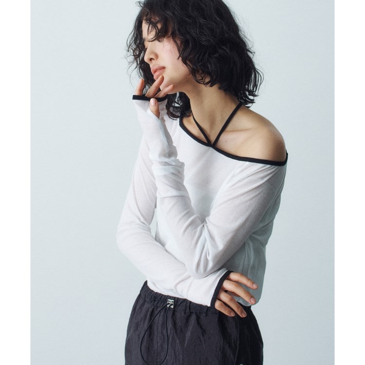 コードエー(CODE A)のbicolor neck design tops カットソー