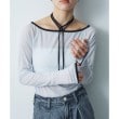 コードエー(CODE A)のbicolor neck design tops ブルー(591)