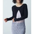 コードエー(CODE A)のstretch hook cardigan ブラック(019)