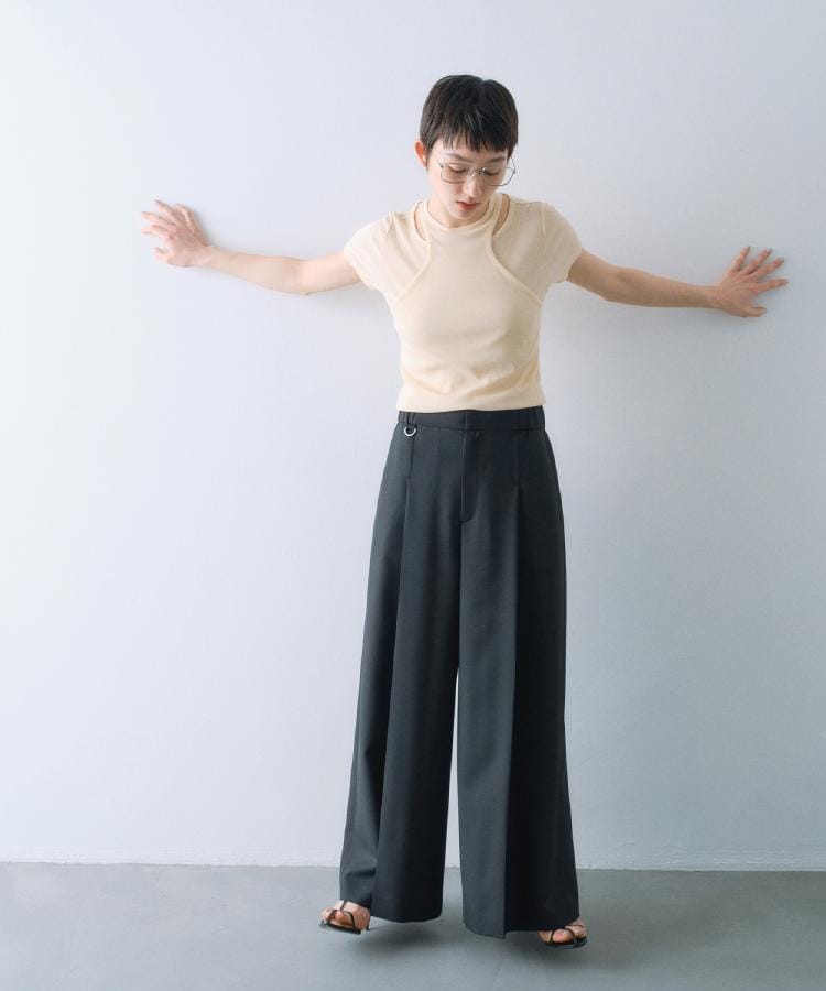 コードエー(CODE A)のpleated wide trousers3