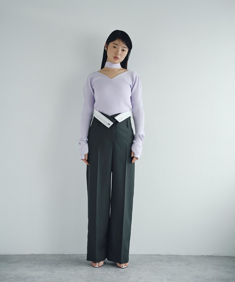 コードエー(CODE A)のopen neck bow knit12