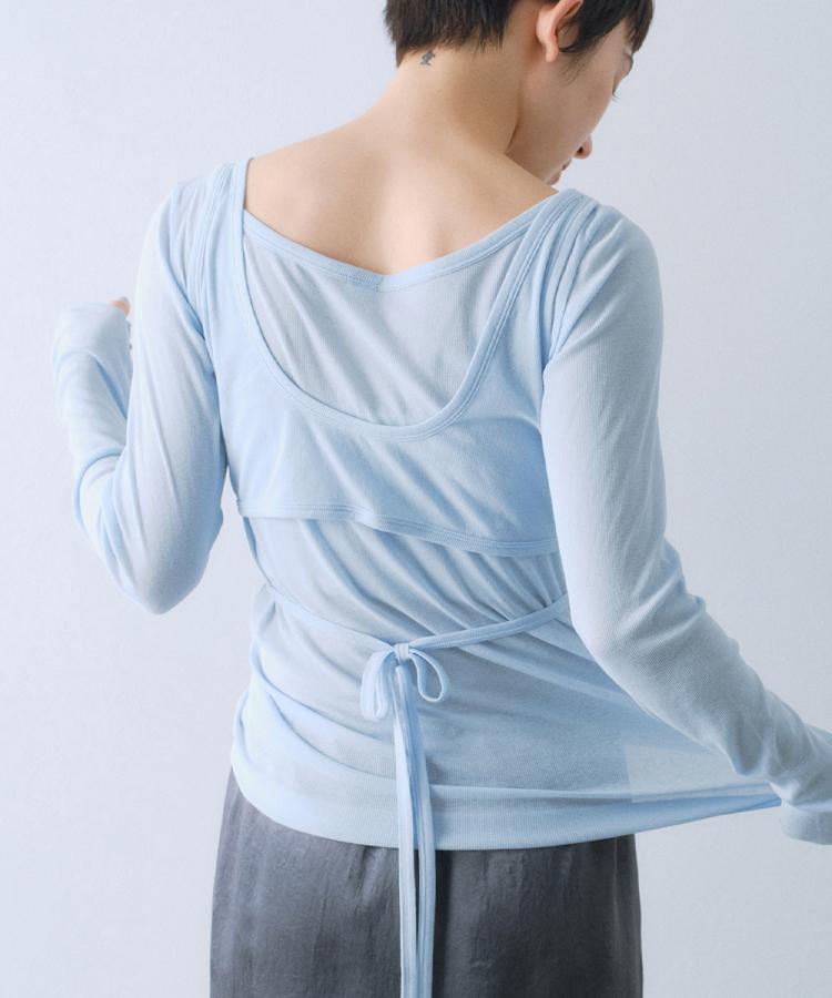 コードエー(CODE A)のbra top layered tee6