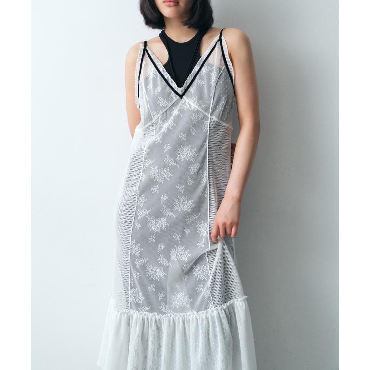 コードエー(CODE A)のtulle lace cami dress キャミワンピース