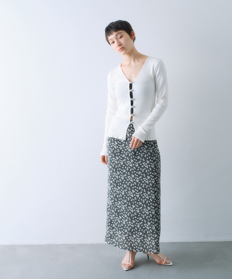 コードエー(CODE A)のmetal buttons knit cardigan3